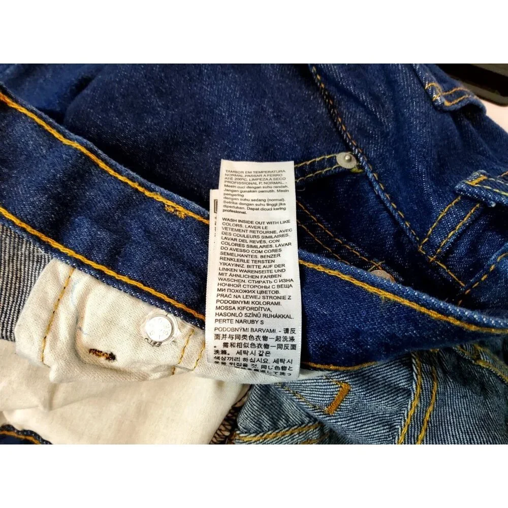 Levi's Men 501 Original Regular Fit Jeans Straight Leg, Black Size 32x32 0660 - Picture 11 of 14